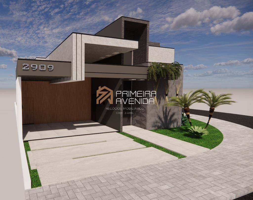 Casa térrea em construção 160 m² - 3 suítes – Cond. Terras do Vale
